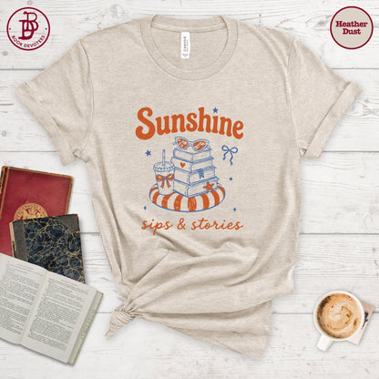Sunshine Sips Stories Tee