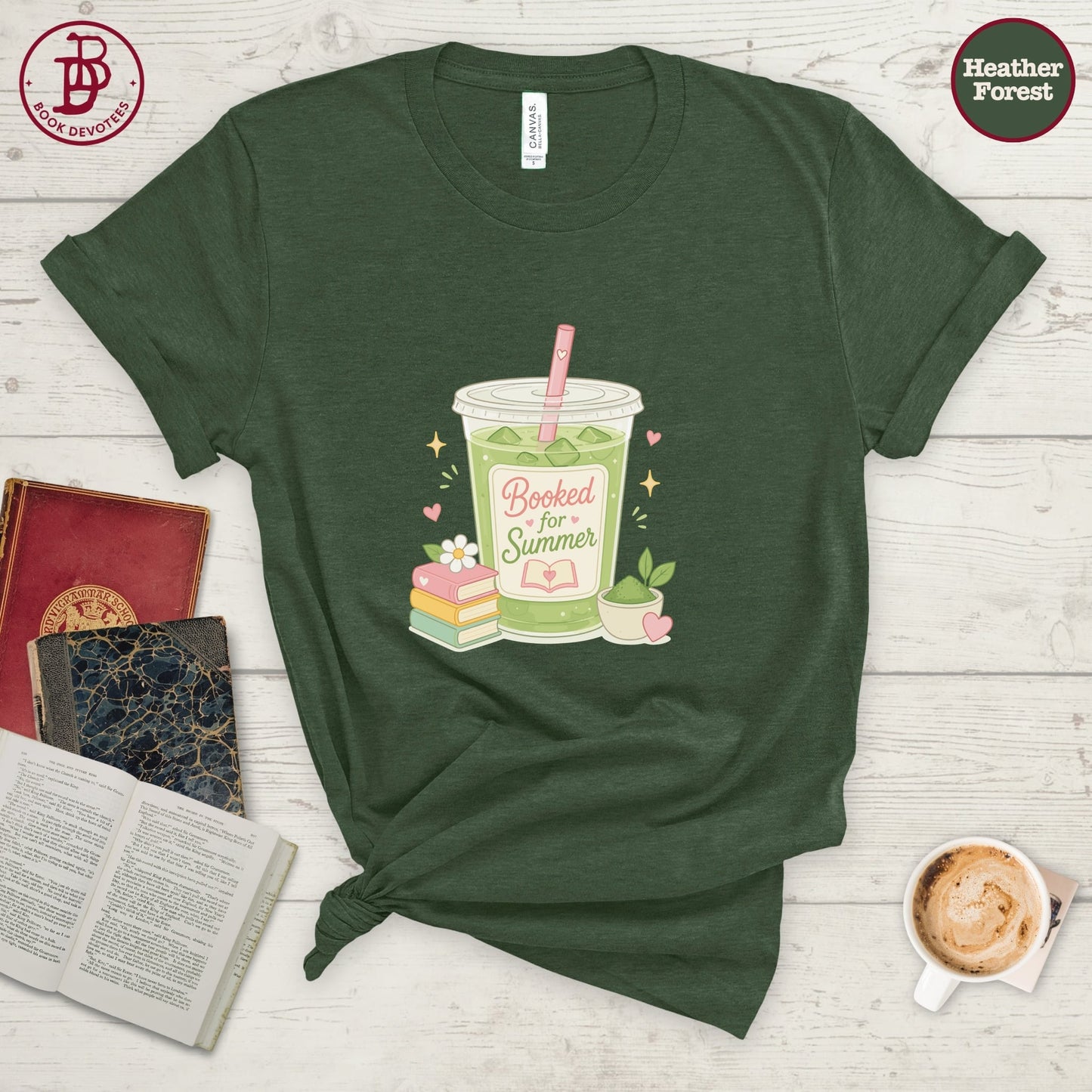 Booked for Summer Matcha Tee