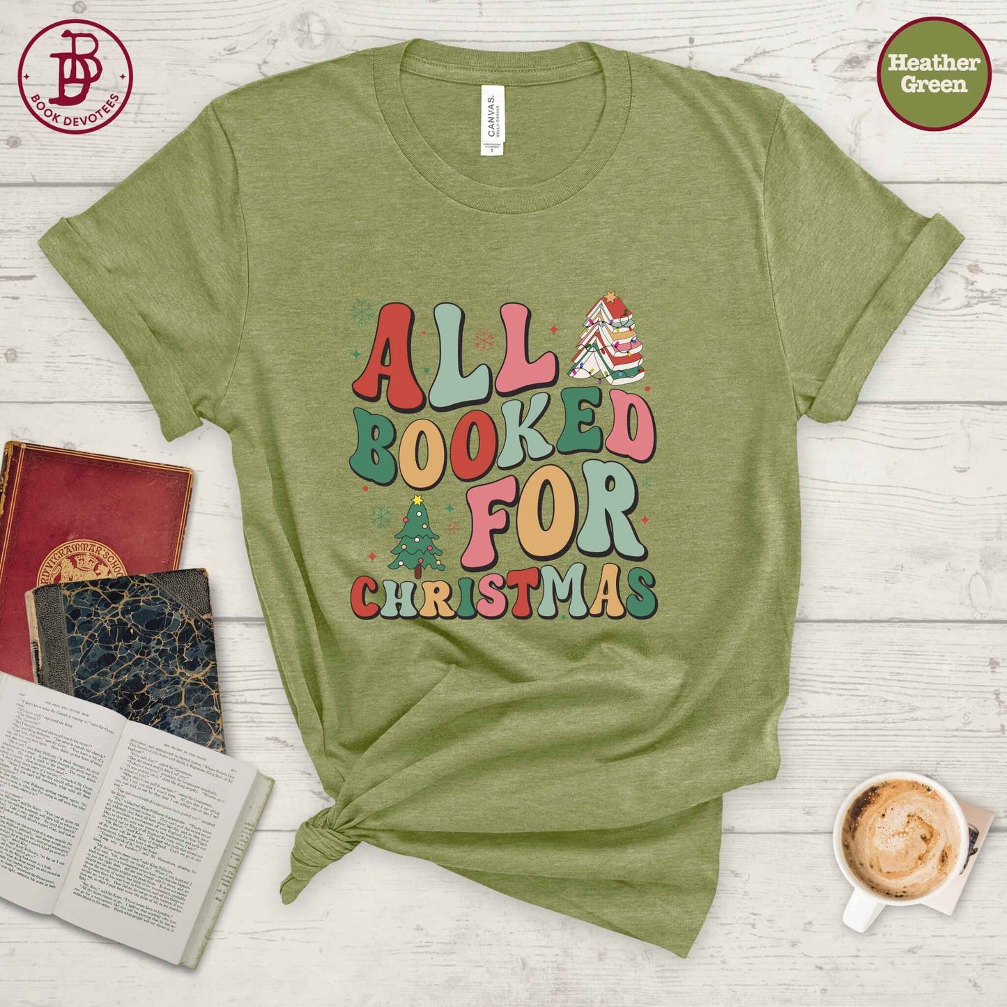 All Booked for Christmas Tee