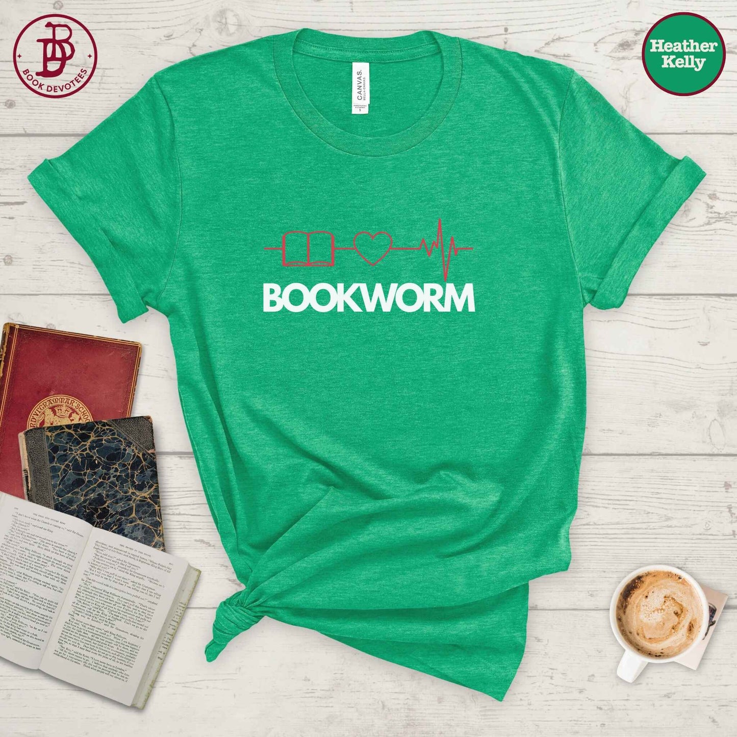 Bookworm Heartbeat Tee