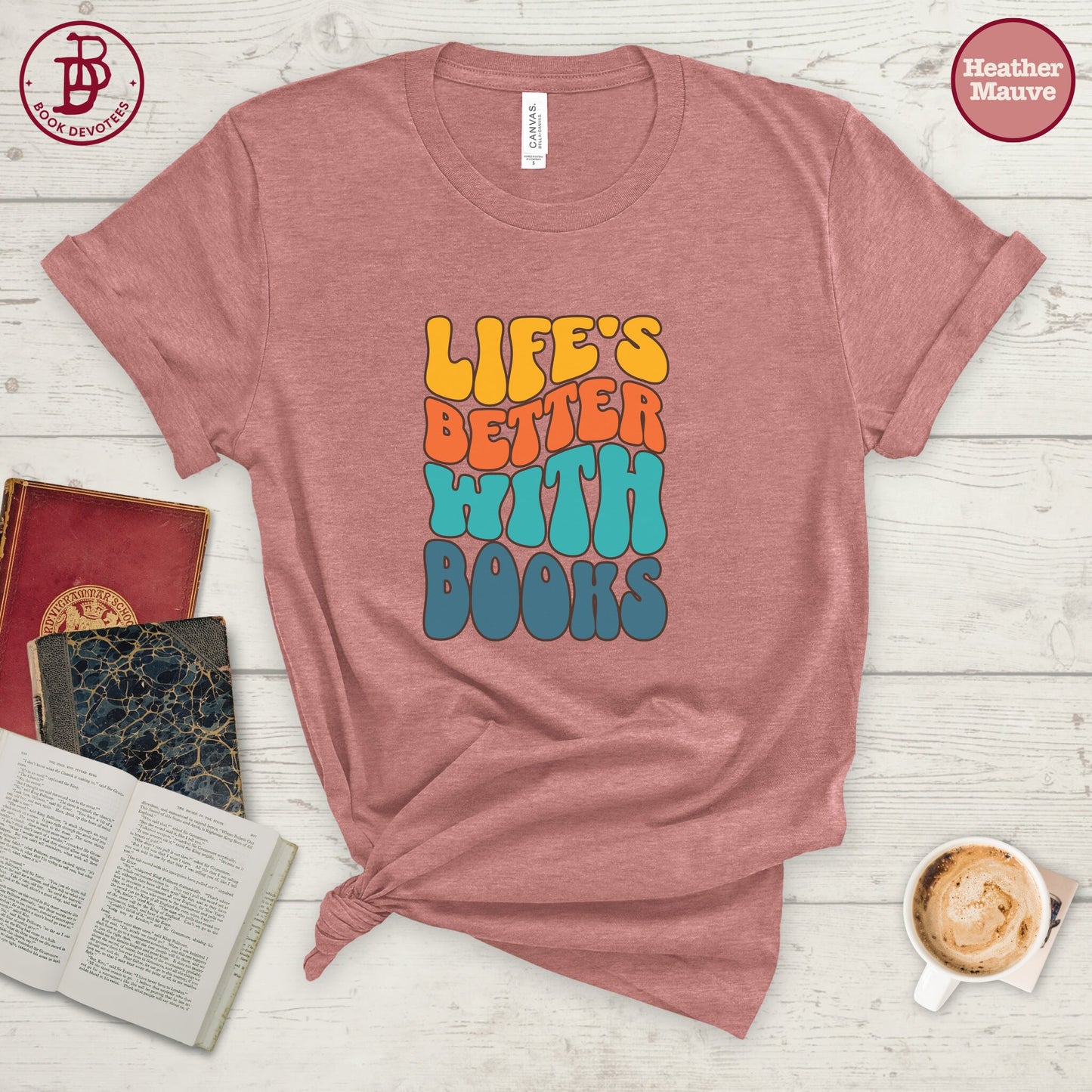 Better With Books Retro Tee