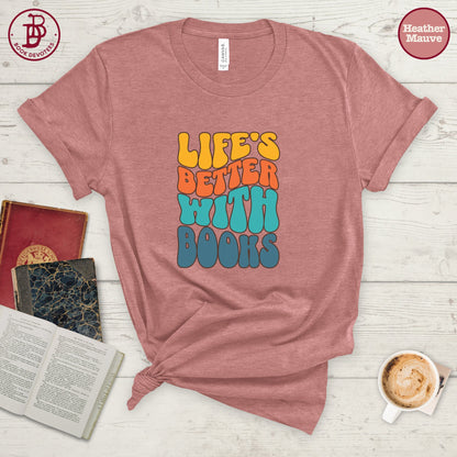 Better With Books Retro Tee