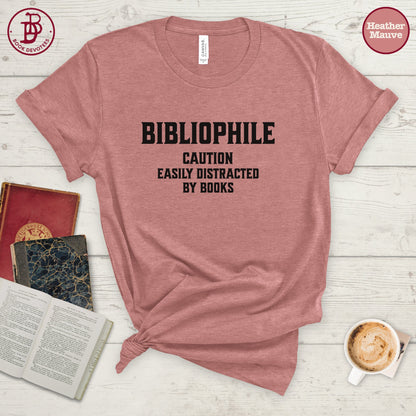 Bibliophile Caution Tee