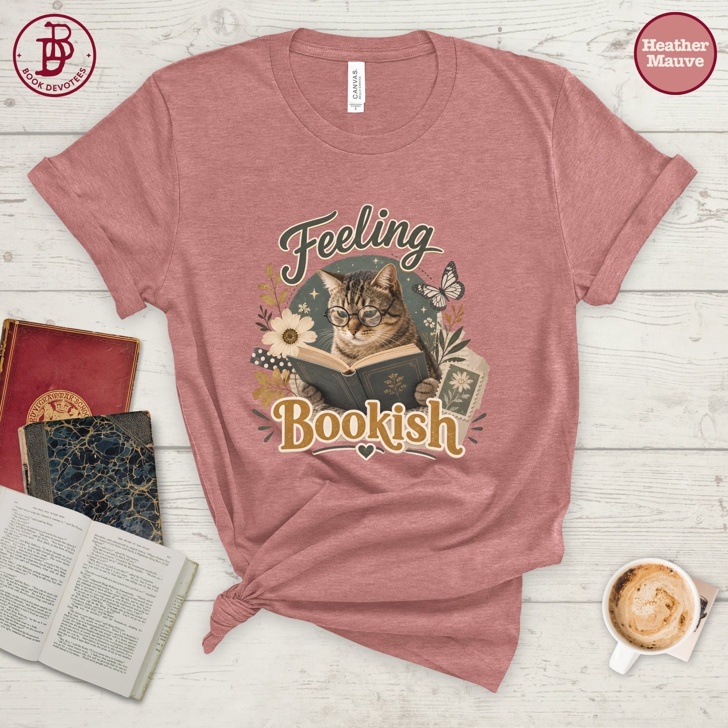 Feeling Bookish Cat Tee