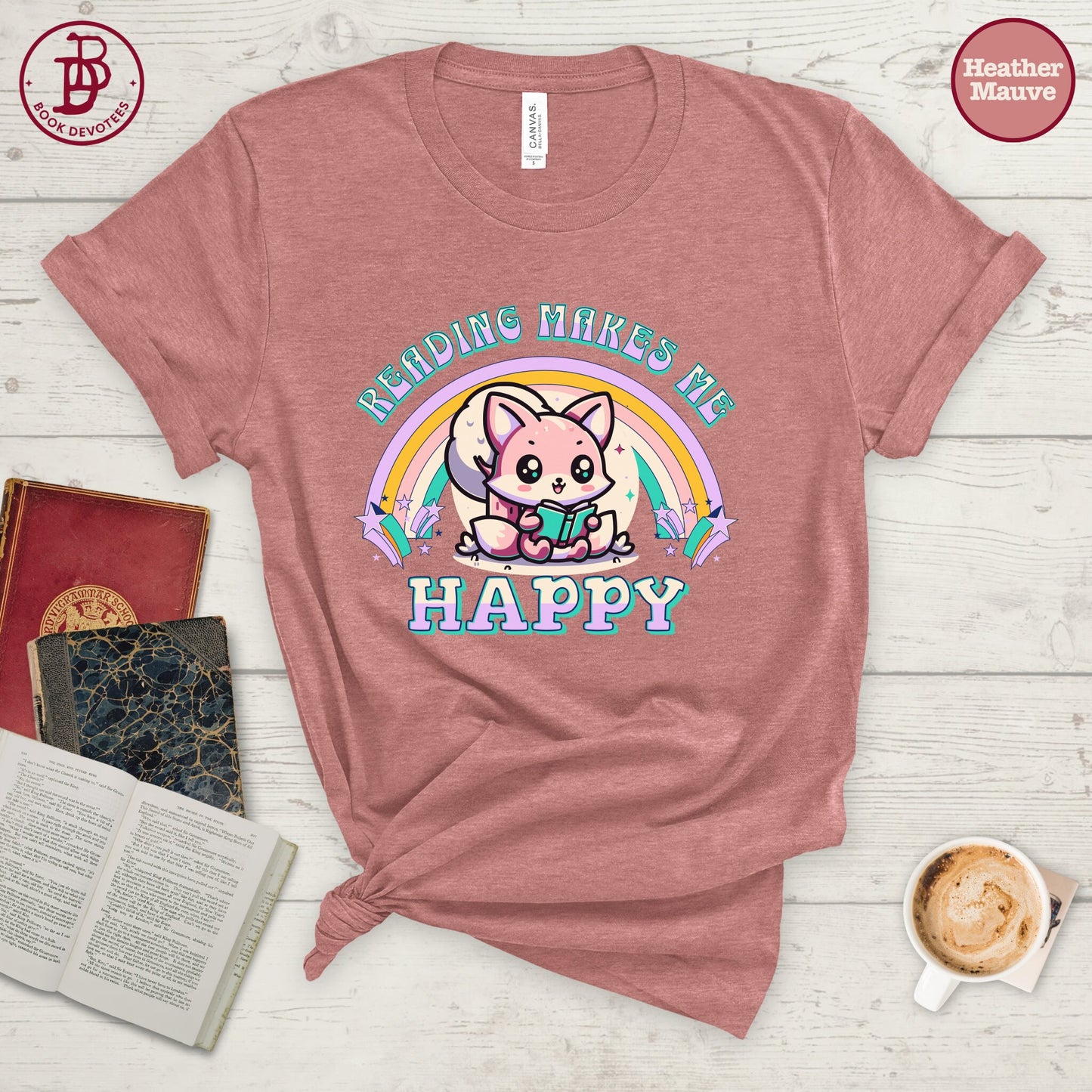Reading Happy Fox Tee