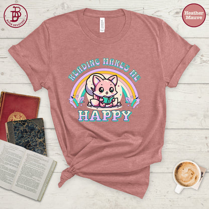 Reading Happy Fox Tee