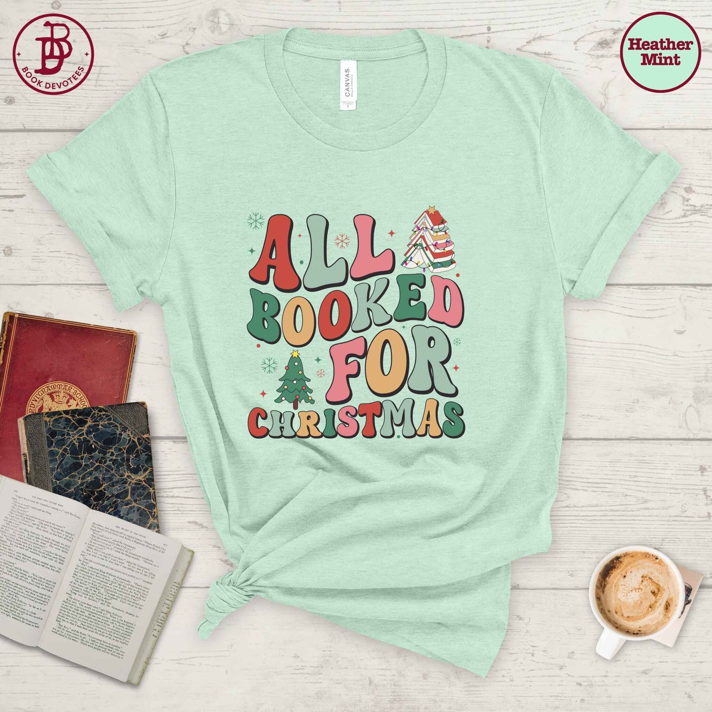 All Booked for Christmas Tee