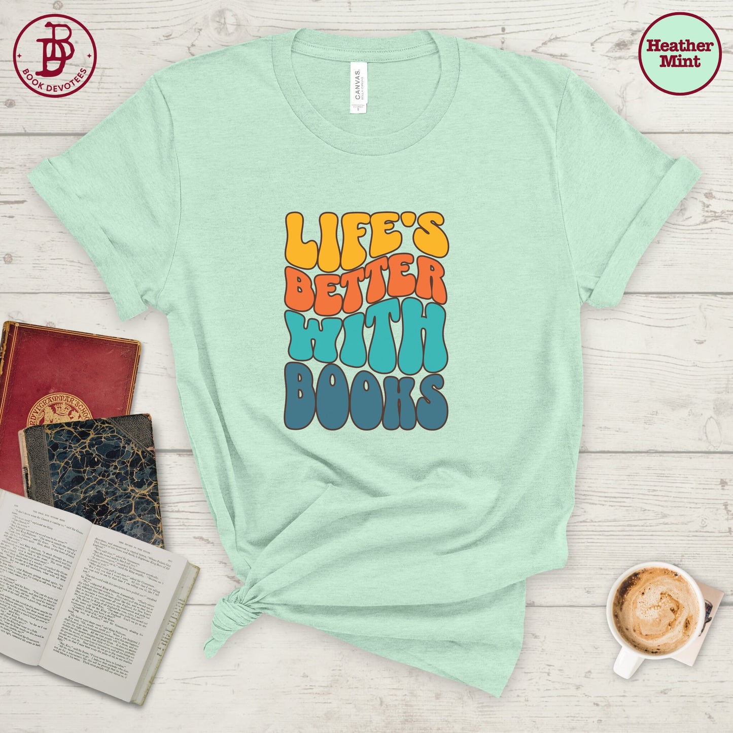 Better With Books Retro Tee