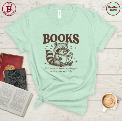 Book Drama Raccoon Tee