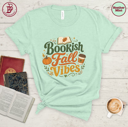 Bookish Fall Vibes Art Tee