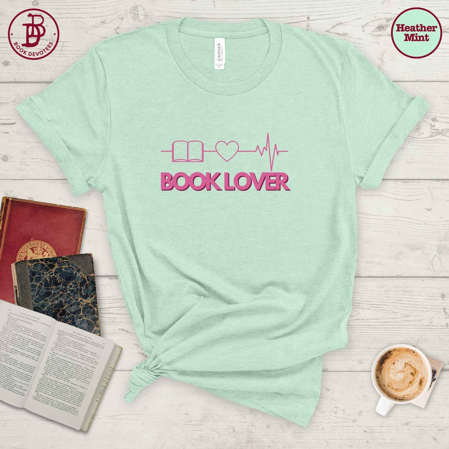 Booklover Heartbeat Tee