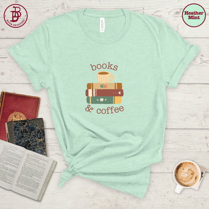 Books and Coffee Tee