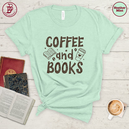Coffee and Books Art Tee