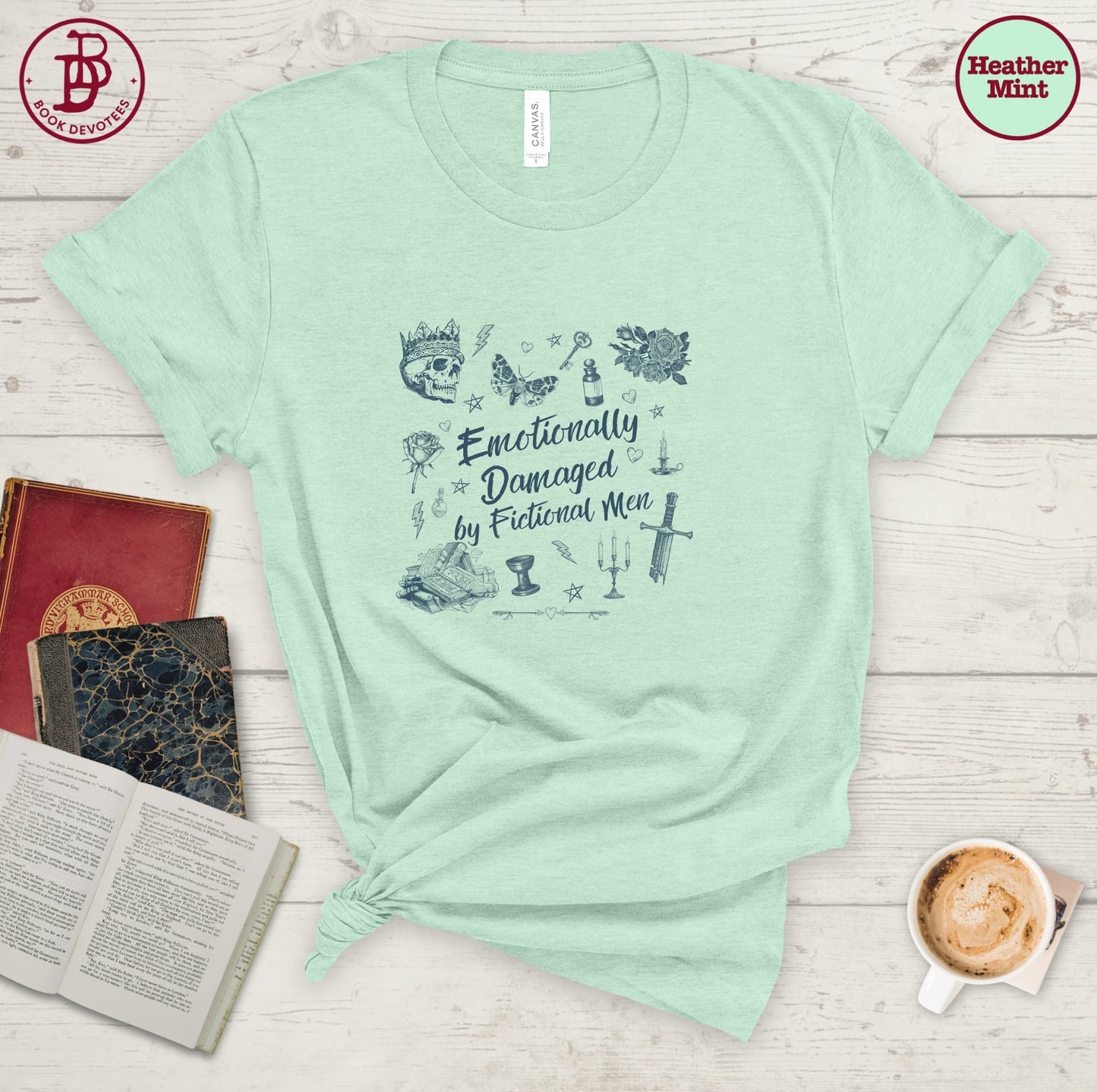 Emotionally Damaged by Fictional Men Tee