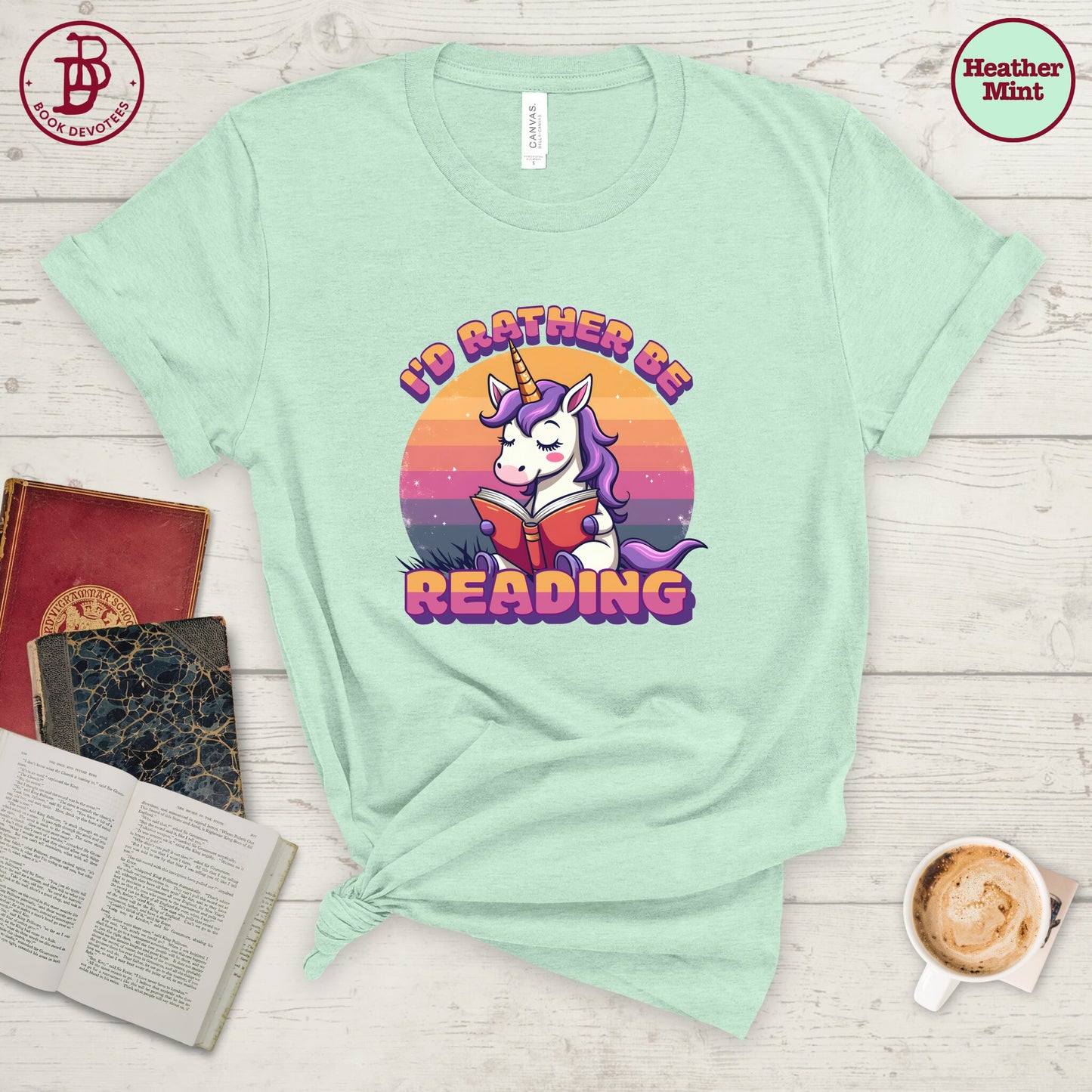 Rather Be Reading Unicorn Tee