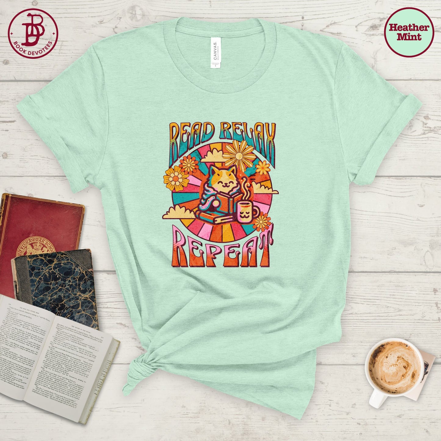 Read Relax Repeat Kitty Tee