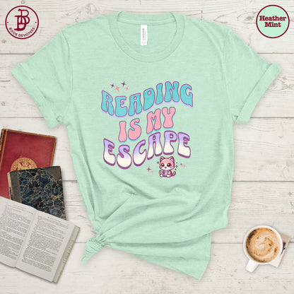 Reading Escape Retro Kitty Tee