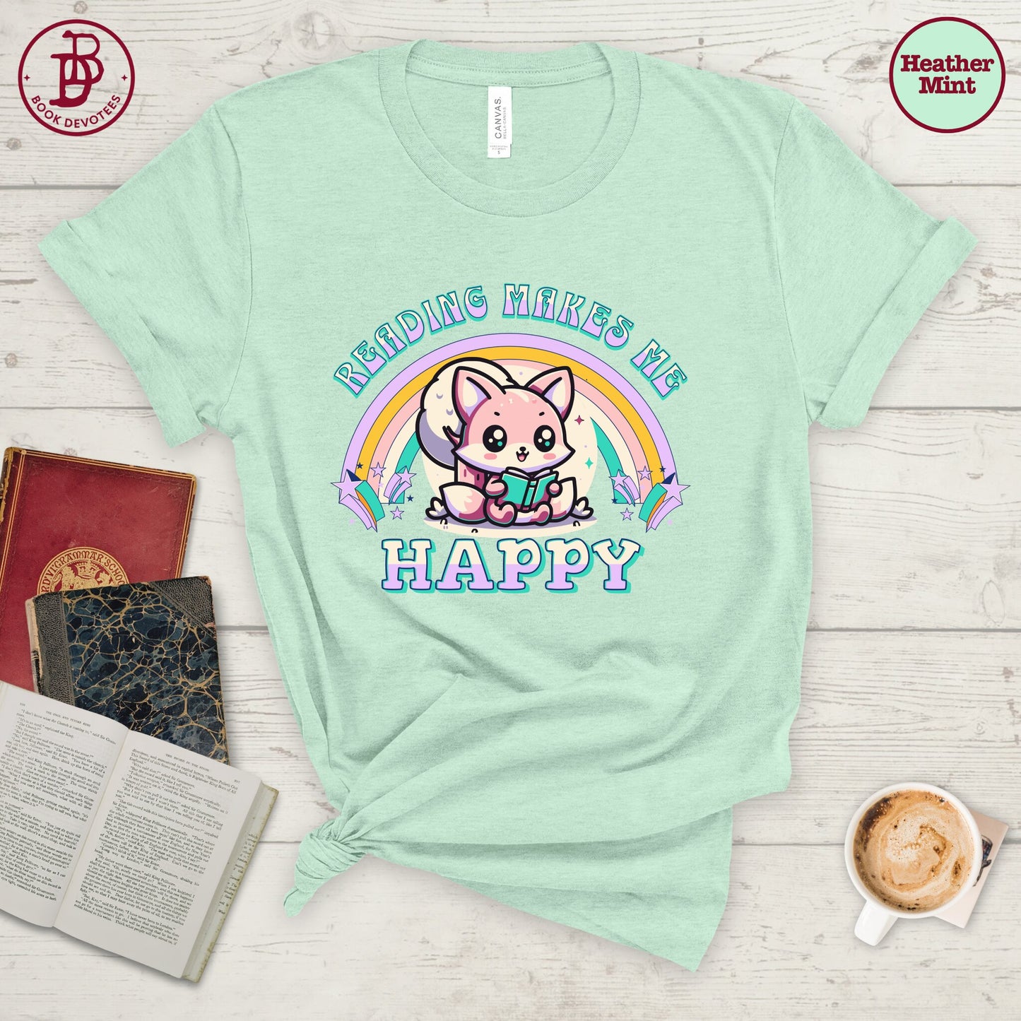 Reading Happy Fox Tee
