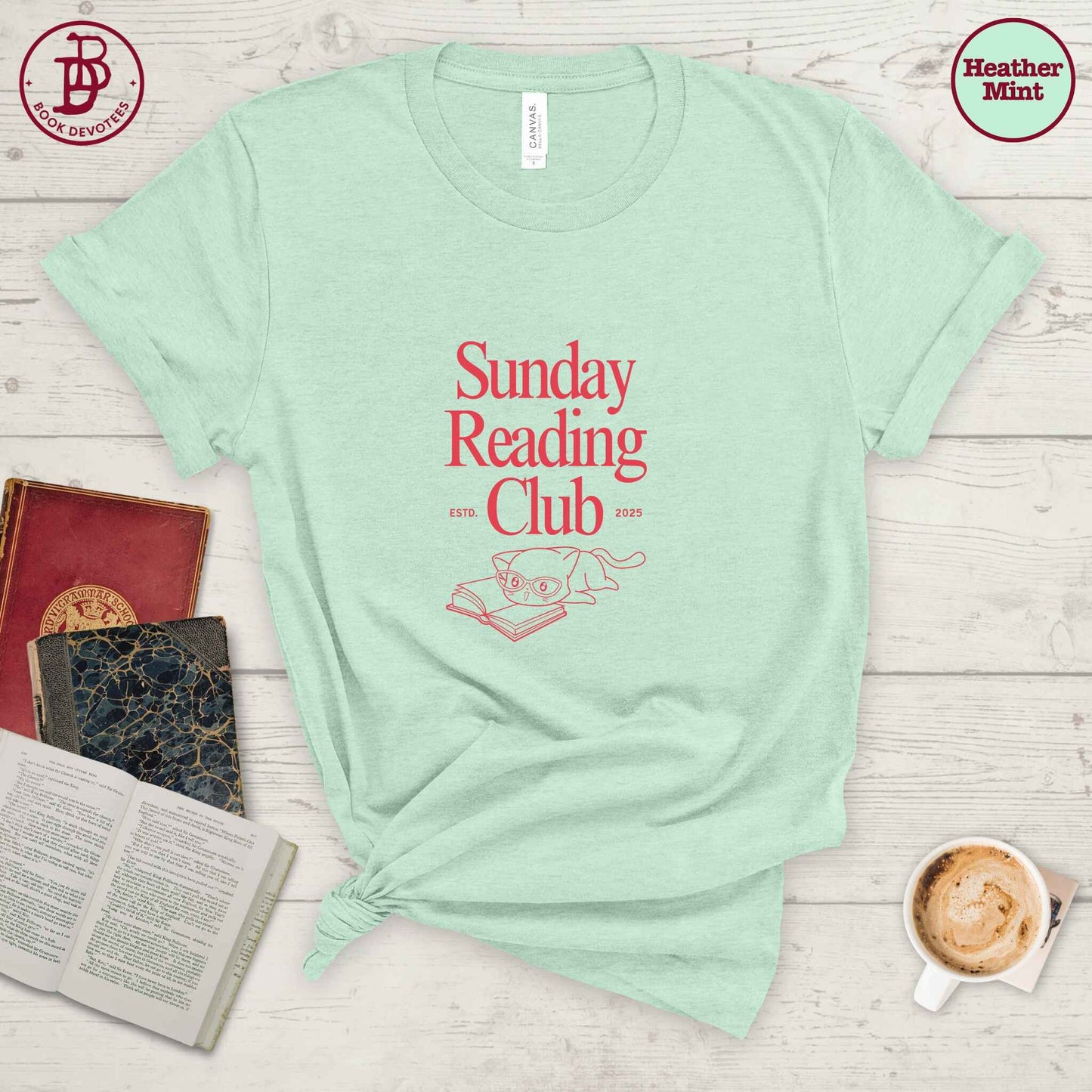 Sunday Reading Club Cat Tee