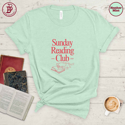 Sunday Reading Club Cat Tee