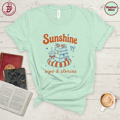 Sunshine Sips Stories Tee