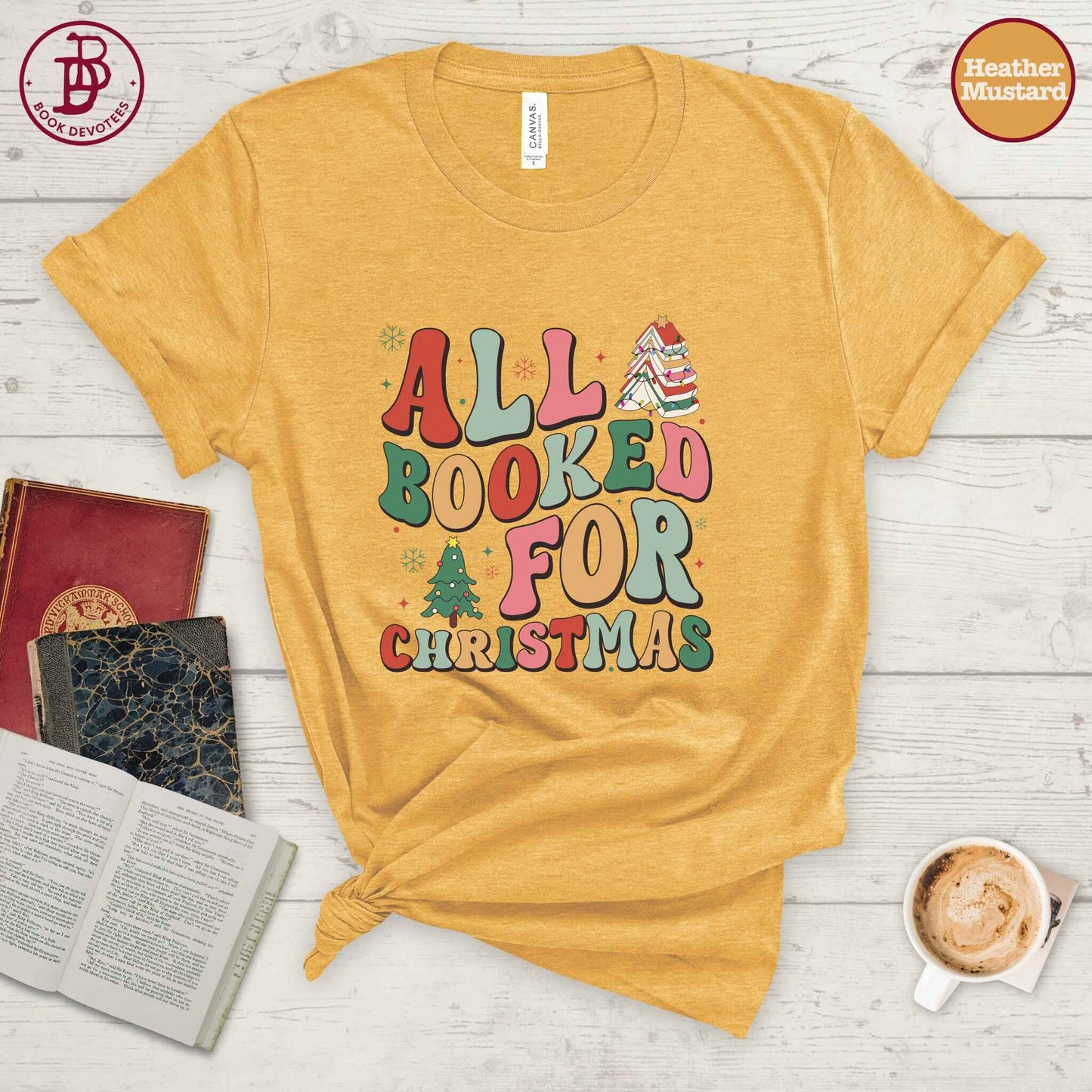 All Booked for Christmas Tee
