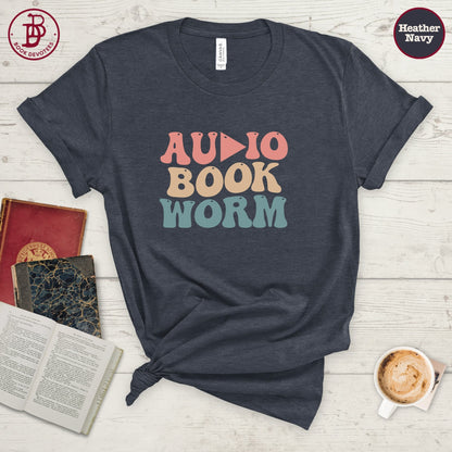 Audio Book Worm Tee