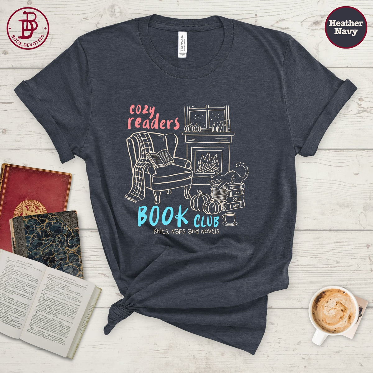 Cozy Readers Book Club Art Tee