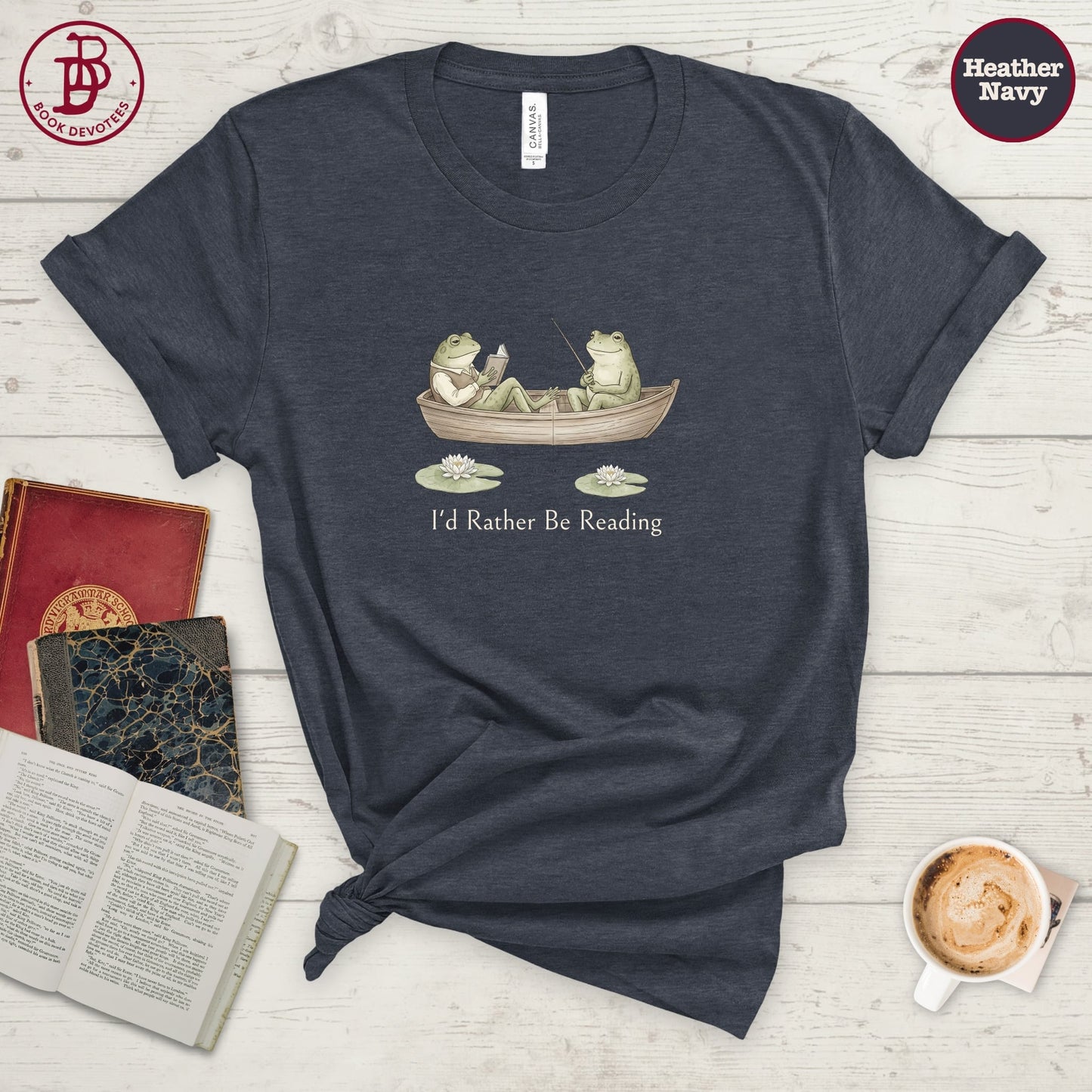 Rather Be Reading Frogs Tee