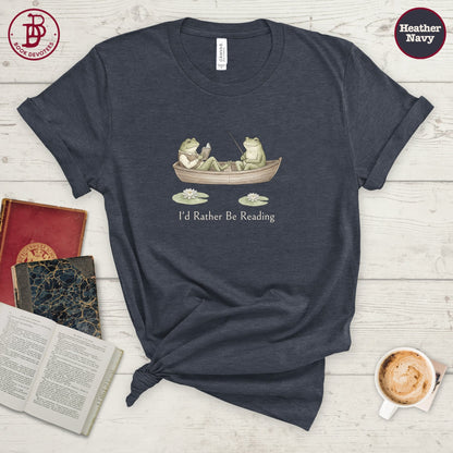 Rather Be Reading Frogs Tee