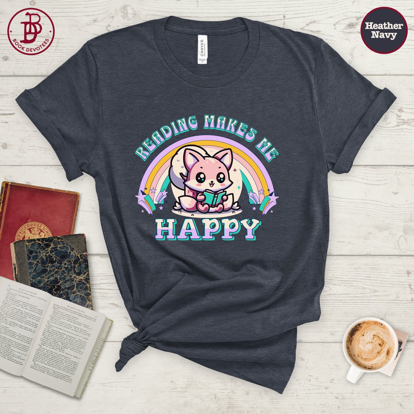 Reading Happy Fox Tee