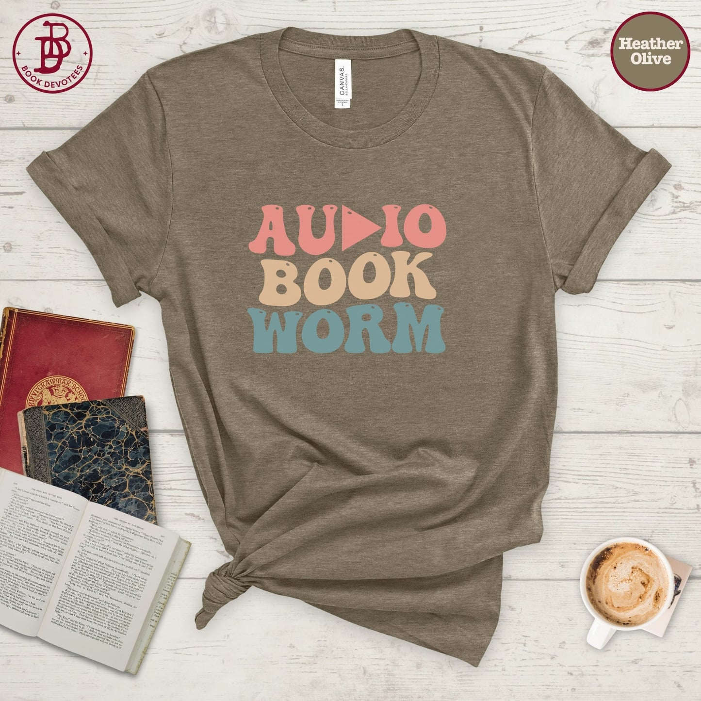 Audio Book Worm Tee
