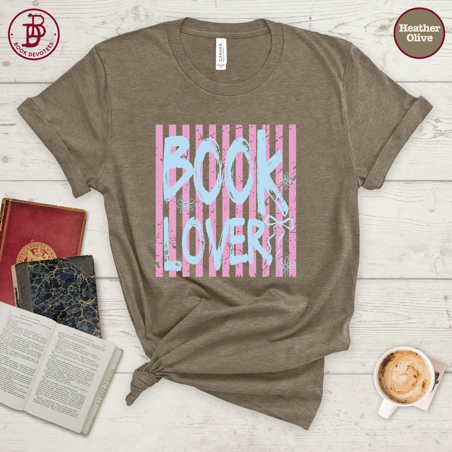 Book Lover Stripe Tee