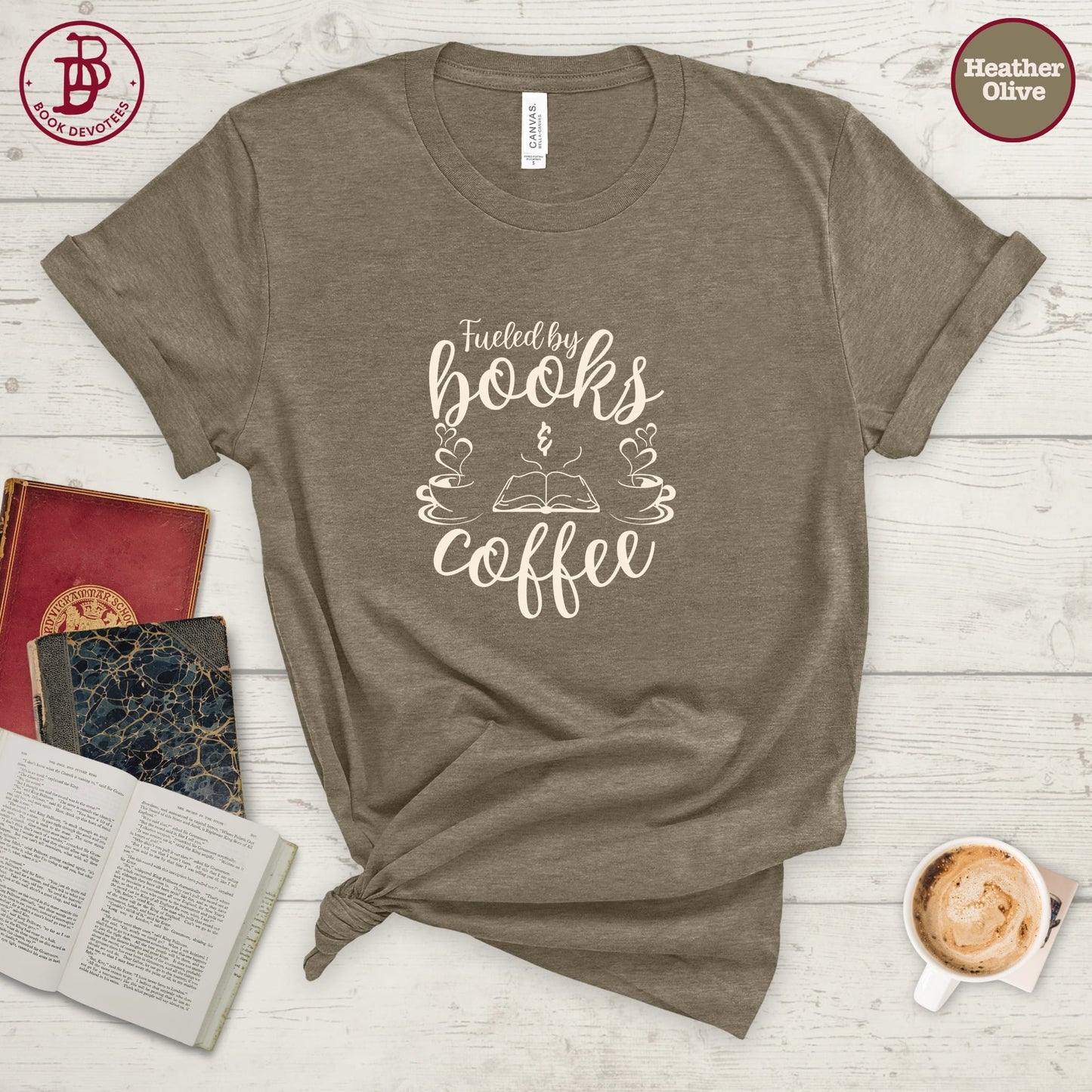 Fueled by Books and Coffee Tee