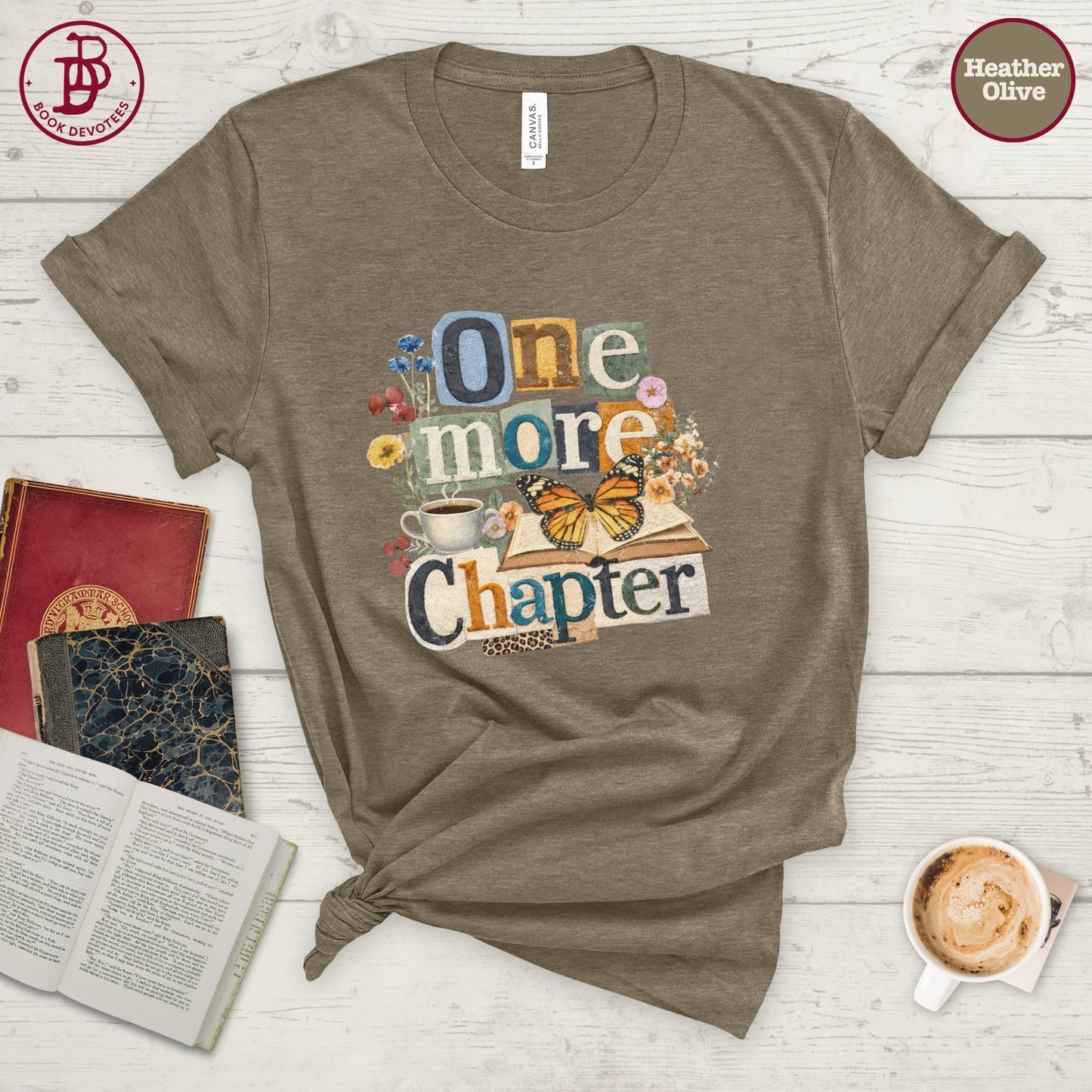 One More Chapter Decoupage Tee