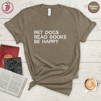 Pet Dogs Read Books Tee