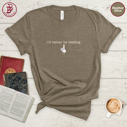 Rather be Reading Goose Tee