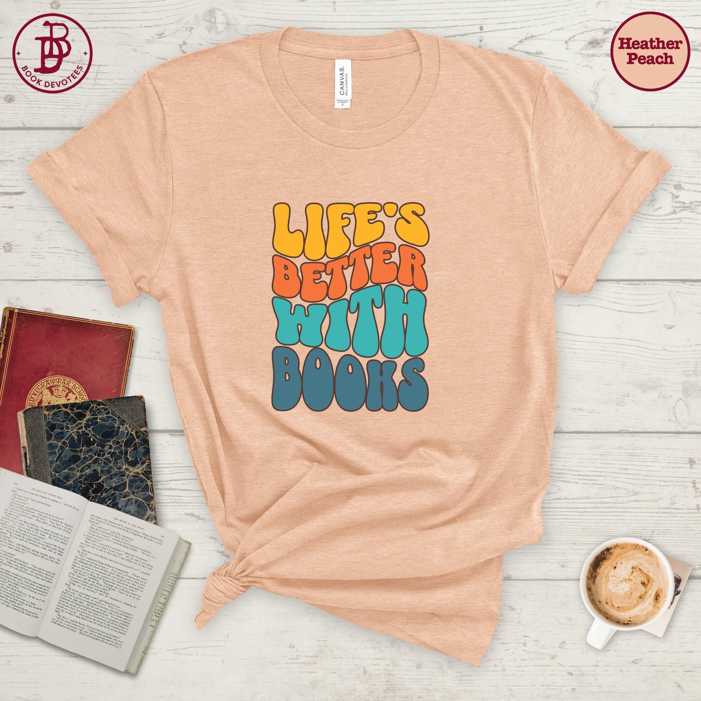 Better With Books Retro Tee