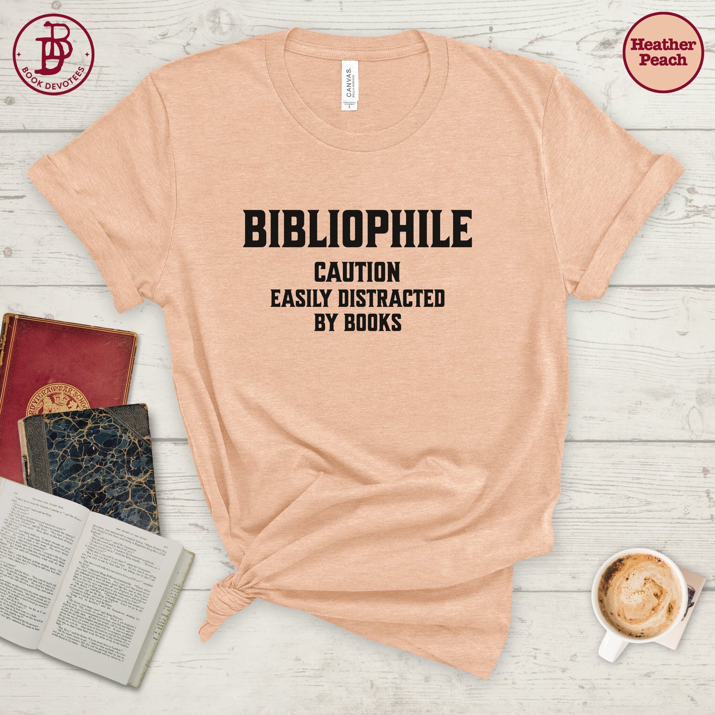 Bibliophile Caution Tee