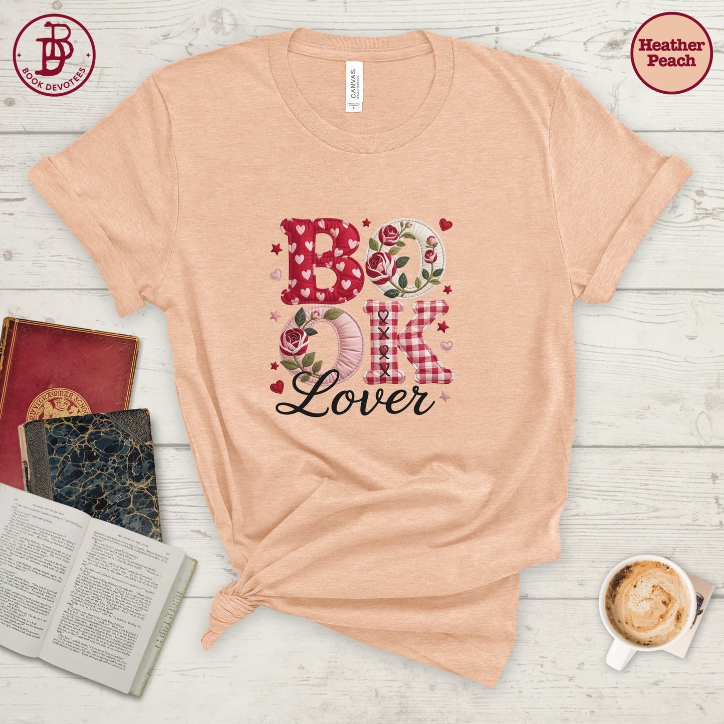 Book Lover Rose Tee