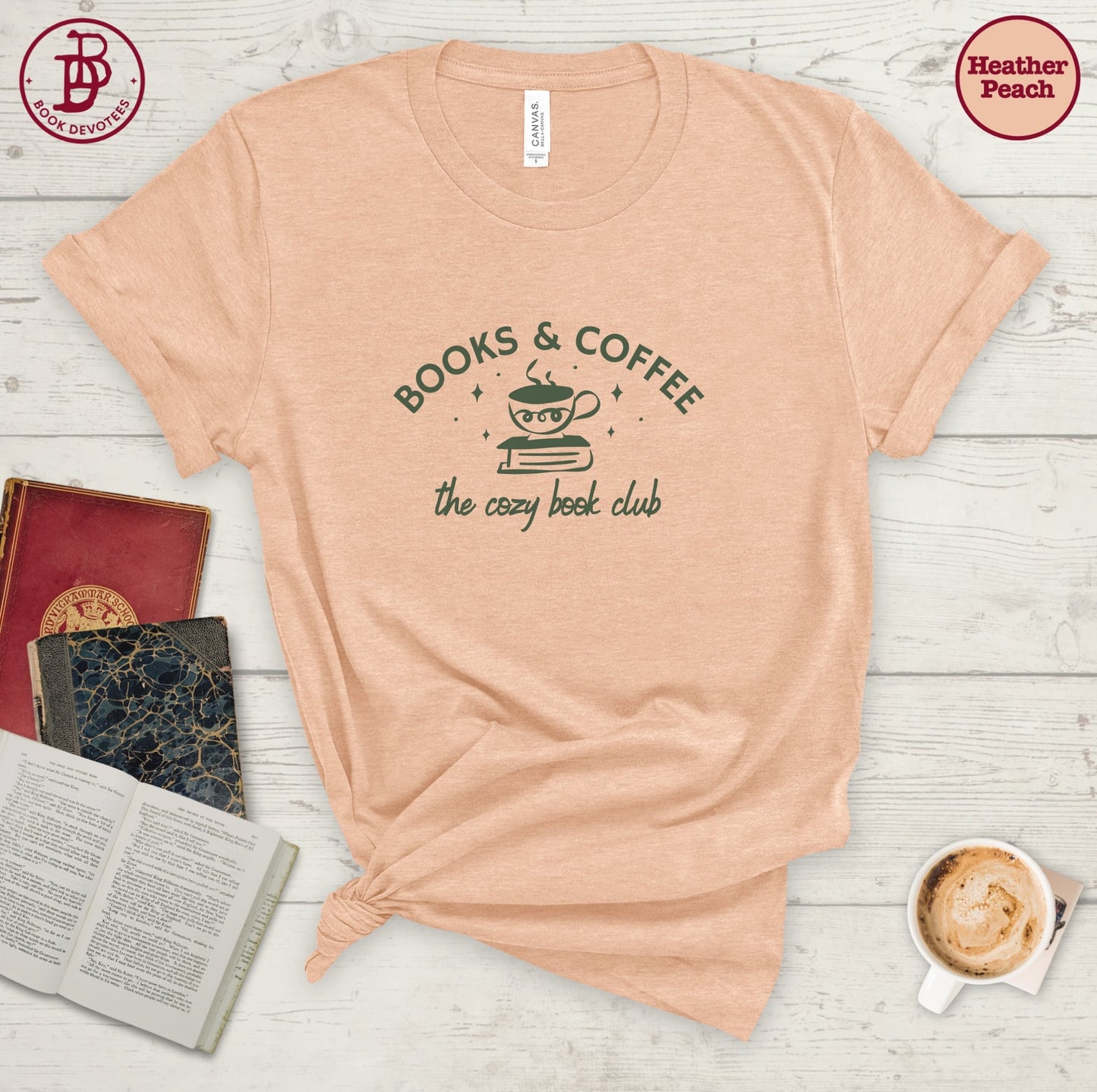 Books and Coffee Club Tee