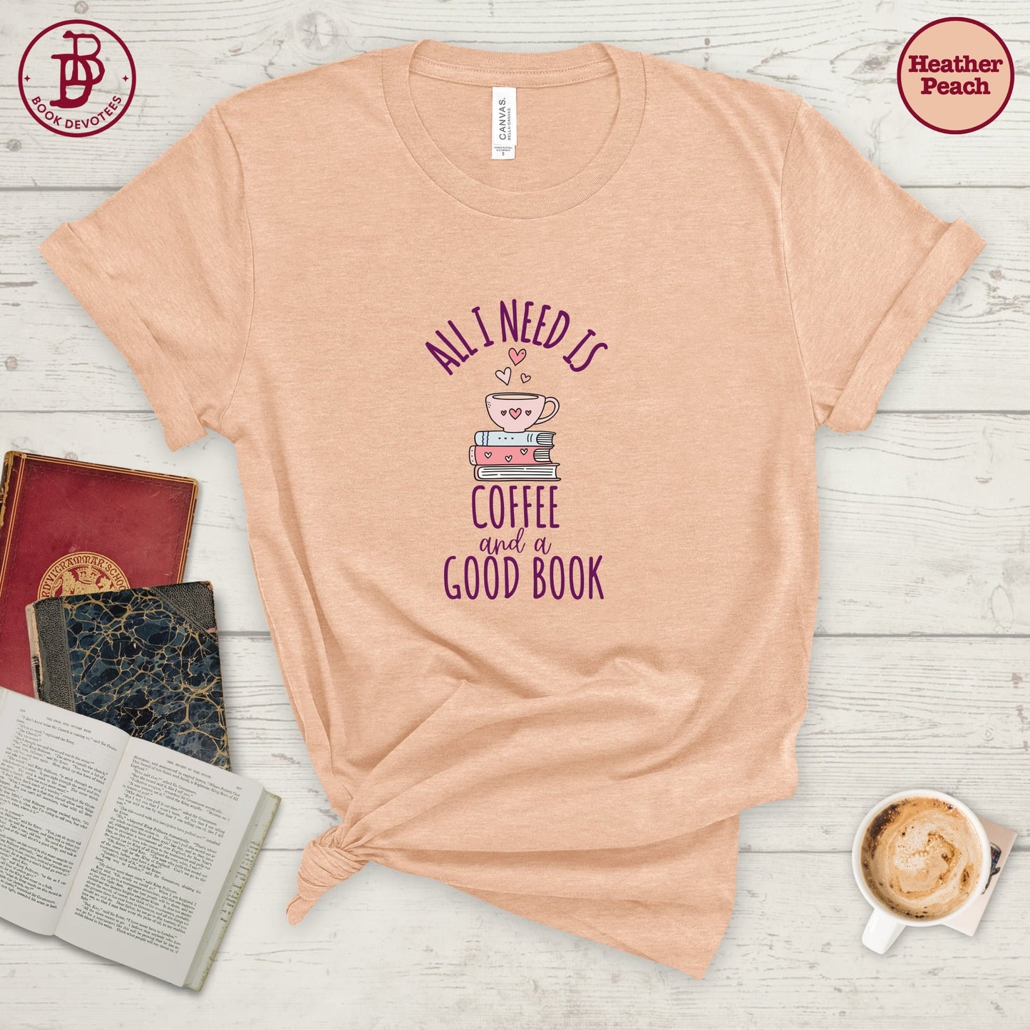 Coffee and a Good Book Tee