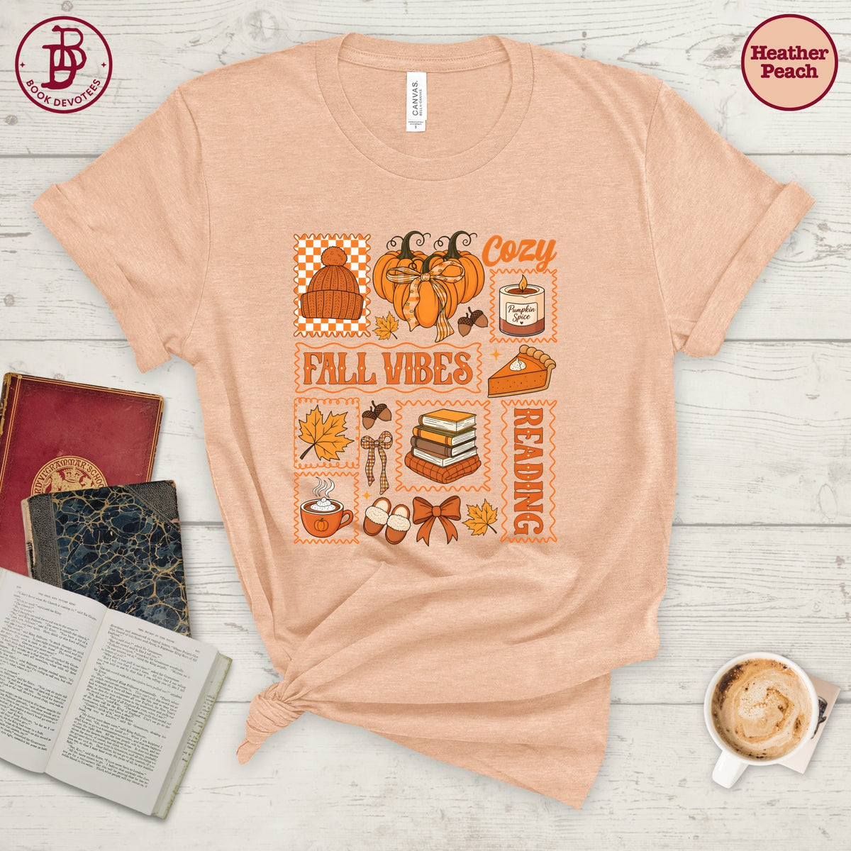 Cozy Reading Fall Vibes Tee