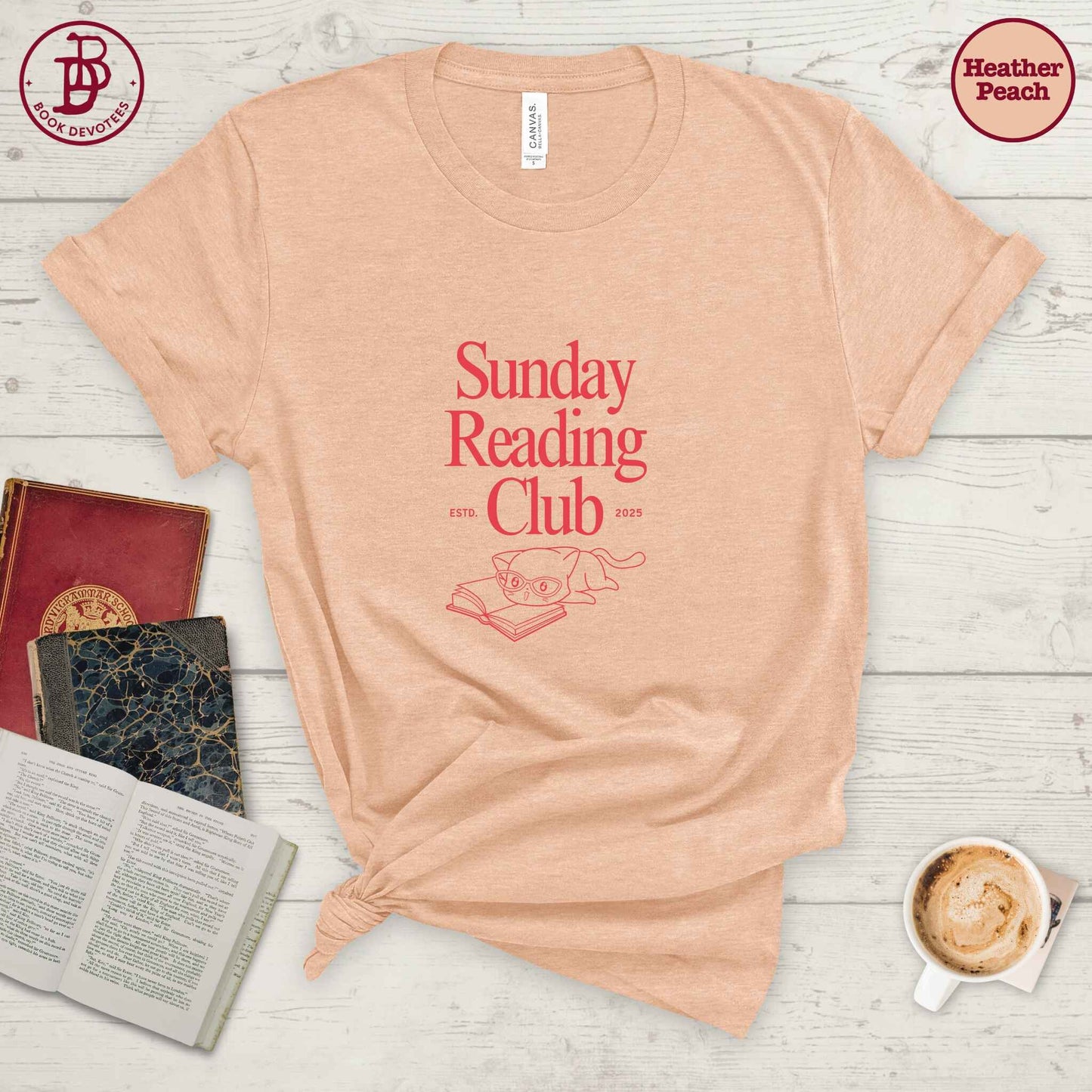 Sunday Reading Club Cat Tee