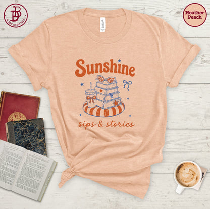 Sunshine Sips Stories Tee