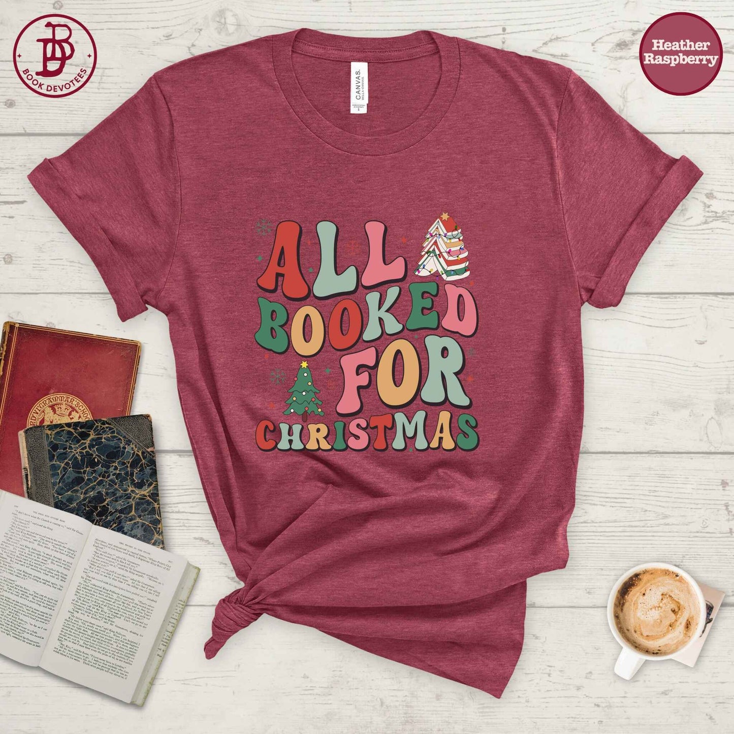 All Booked for Christmas Tee