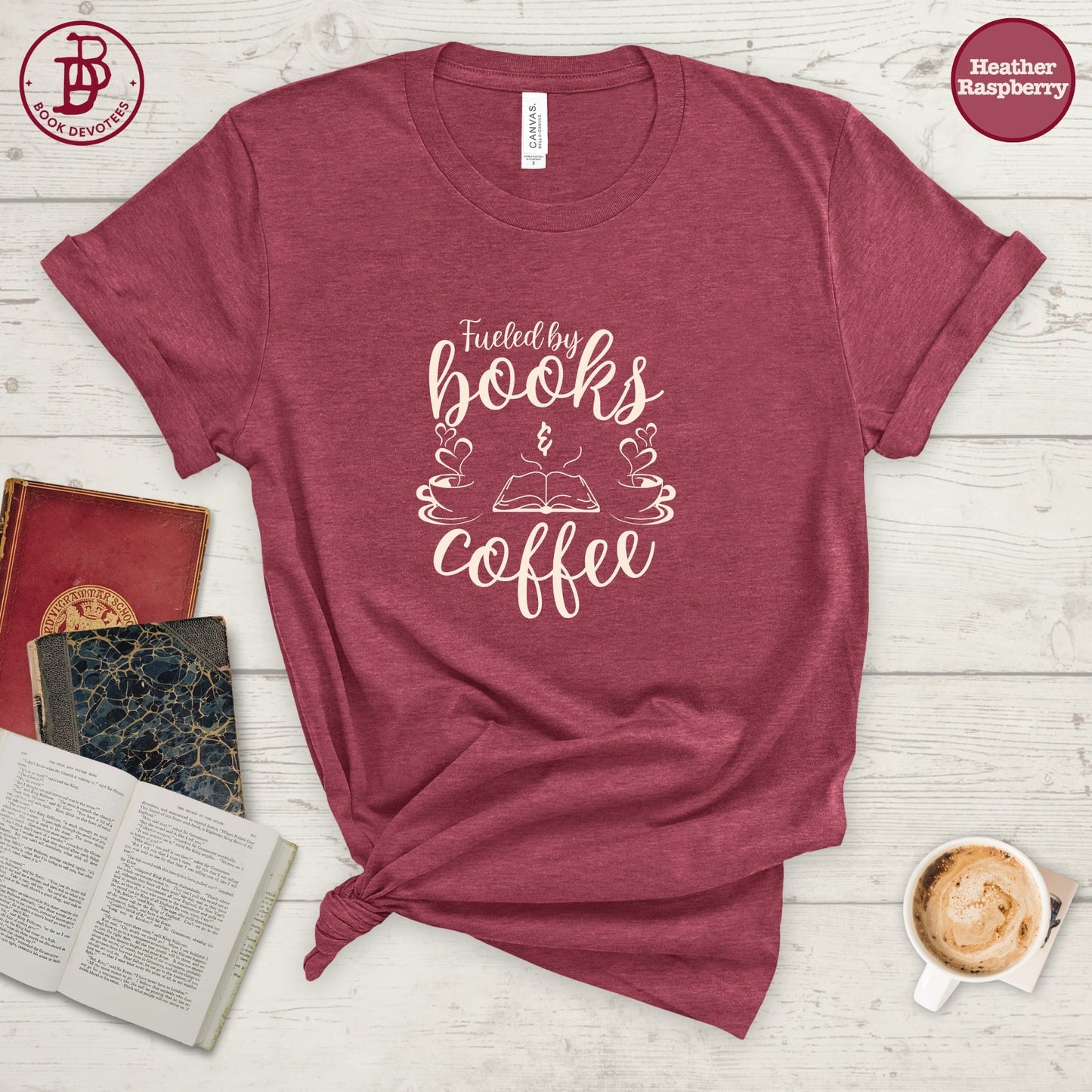 Fueled by Books and Coffee Tee