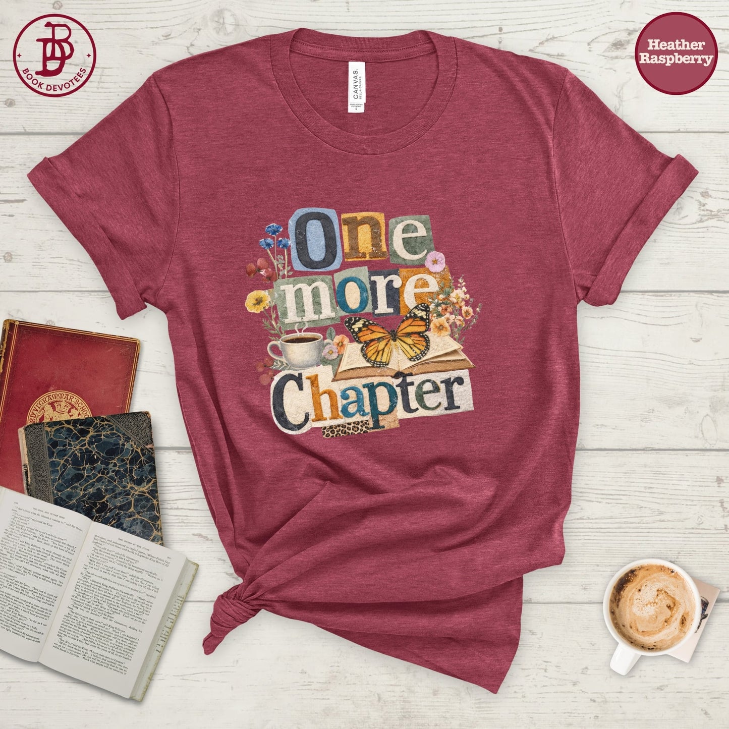 One More Chapter Decoupage Tee