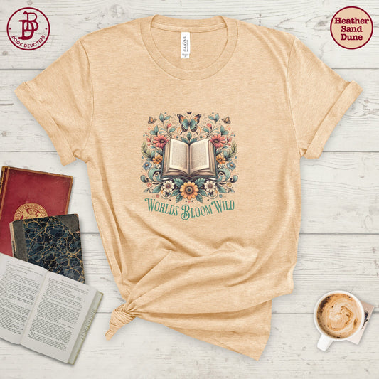Book Garden Worlds Bloom Tee