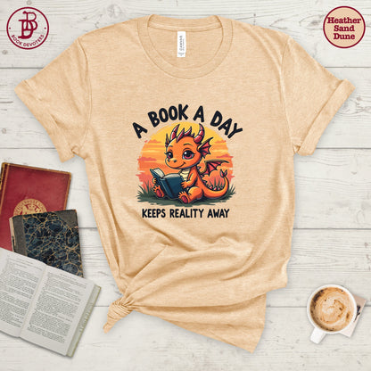 Book a Day Dragon Tee
